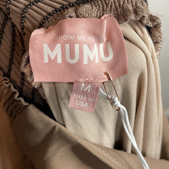 Show Me Your Mumu | Jenn Maxi Dress Soft Beige Chiffon Size Medium NWT - Picture 8 of 8